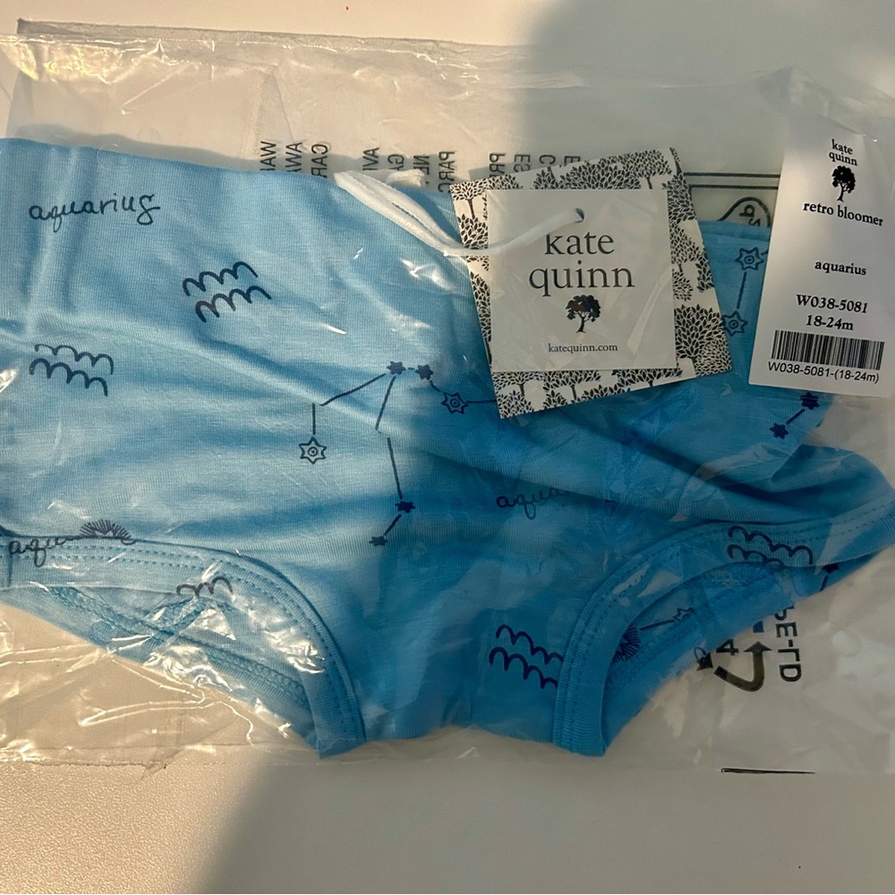 Kate Quinn Zodiac Bamboo  Blue Aquarius Retro Bloomer
